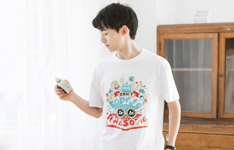 趣味涂鸦t恤,ins风格夏季t恤趣味涂鸦