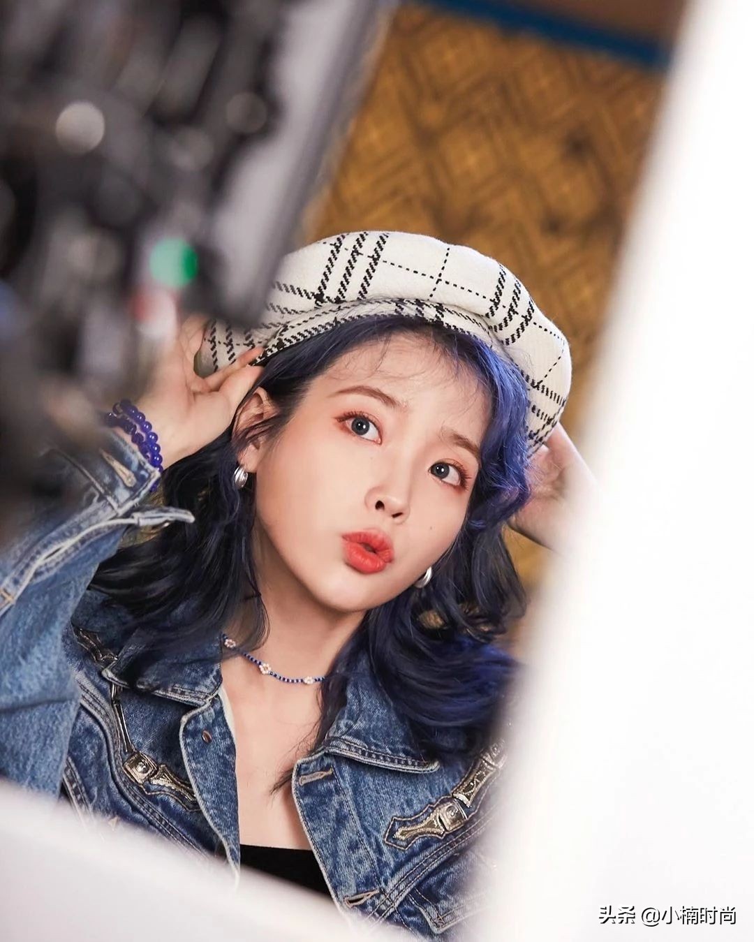 泫雅iu同款,韩星戴的帽子