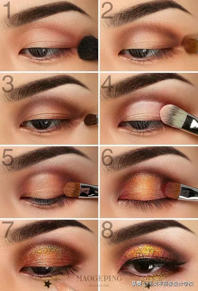 眼妆怎么画显大又干净的眼影颜色,怎样用四种颜色眼影画出酷的眼妆