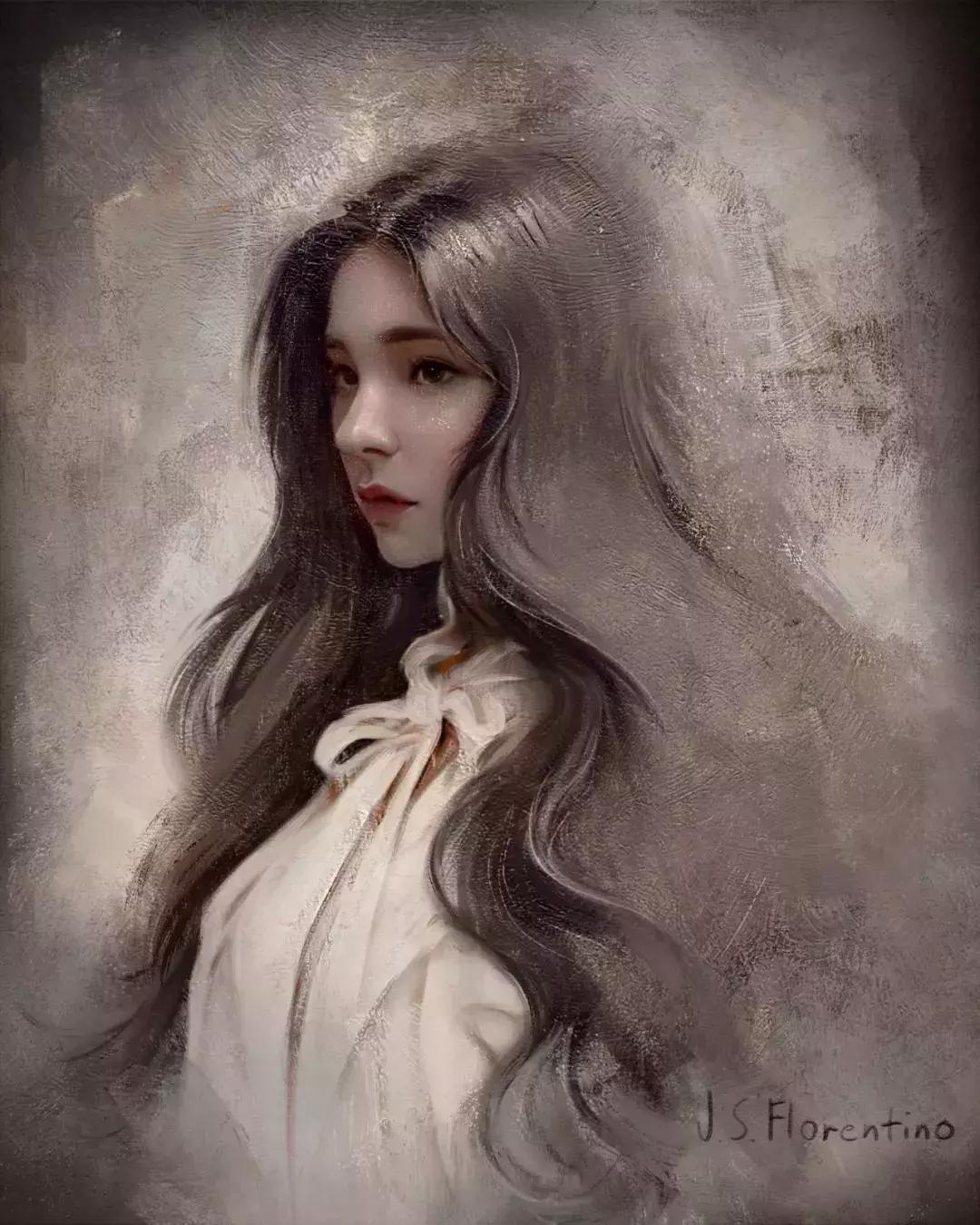 如何用手绘板画出油画纹理,画人物插画铅笔油画质感