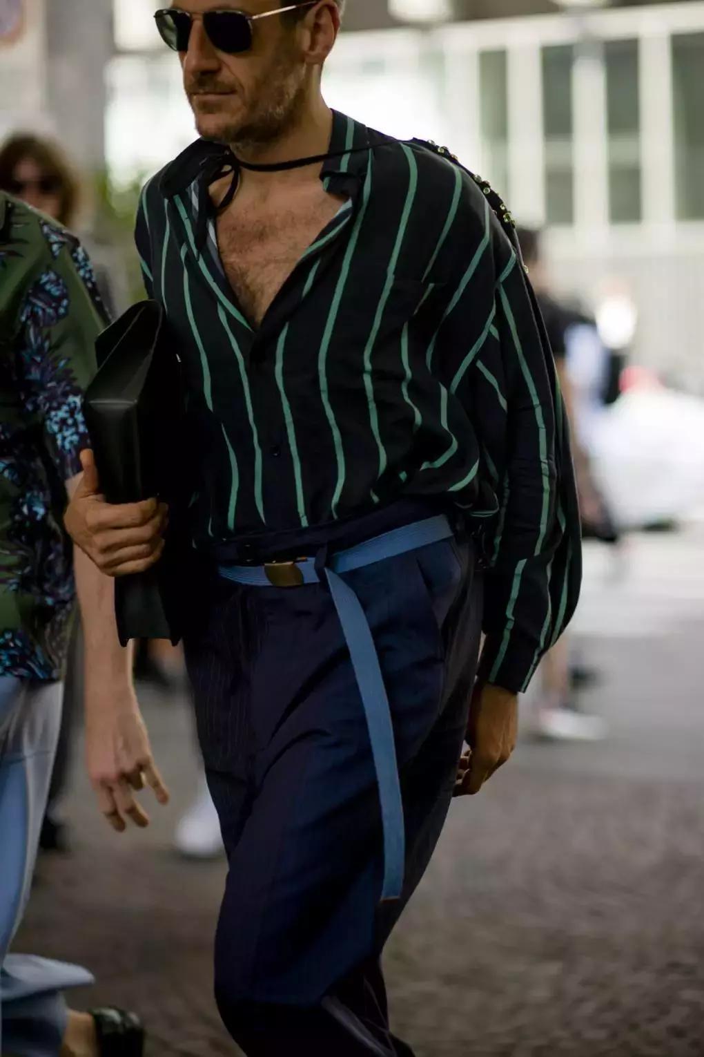 一根腰带穿衣搭配图,一条细细的腰带