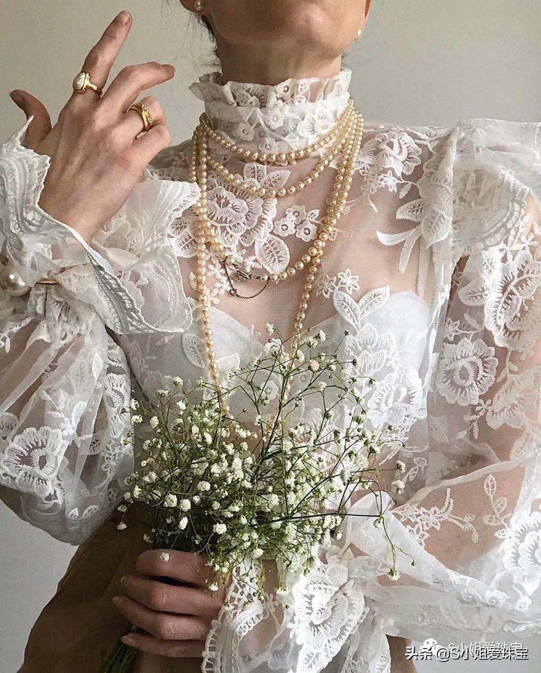 漂亮的珍珠戒指,经典珍珠戒指