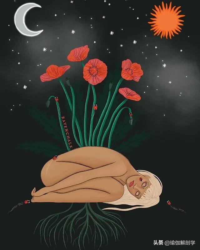 瑜伽小人唯美漫画,瑜伽倒立漫画图片