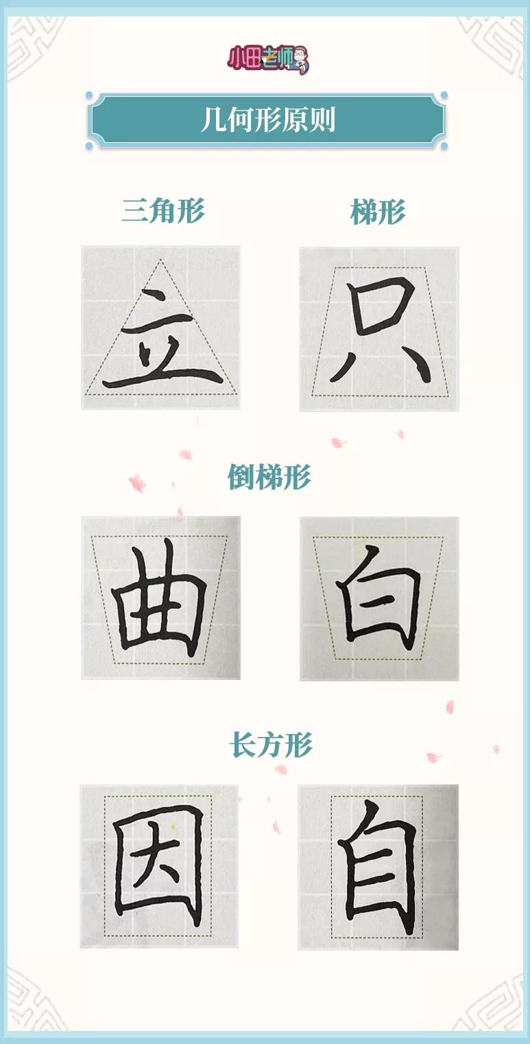 掌握字体结构的方法,掌握写好字的方法