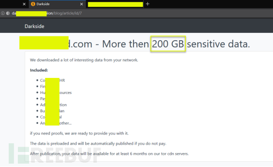 追踪已财富自由的DarkSide勒索软件