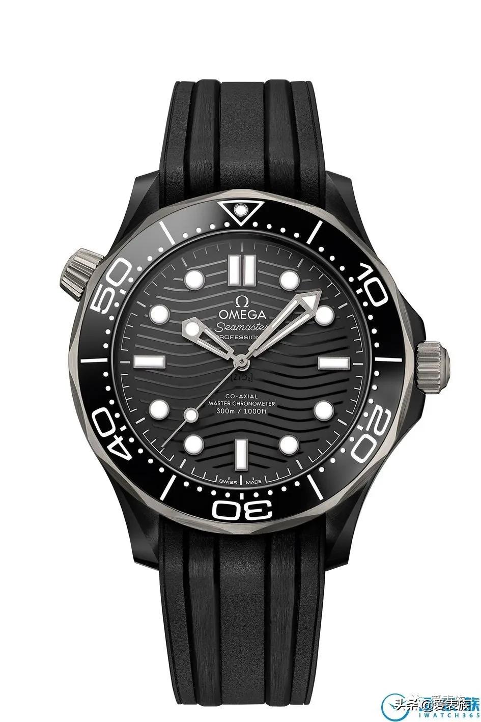 新款欧米茄黑色海马300潜水表,欧米茄海马300计时款黑色