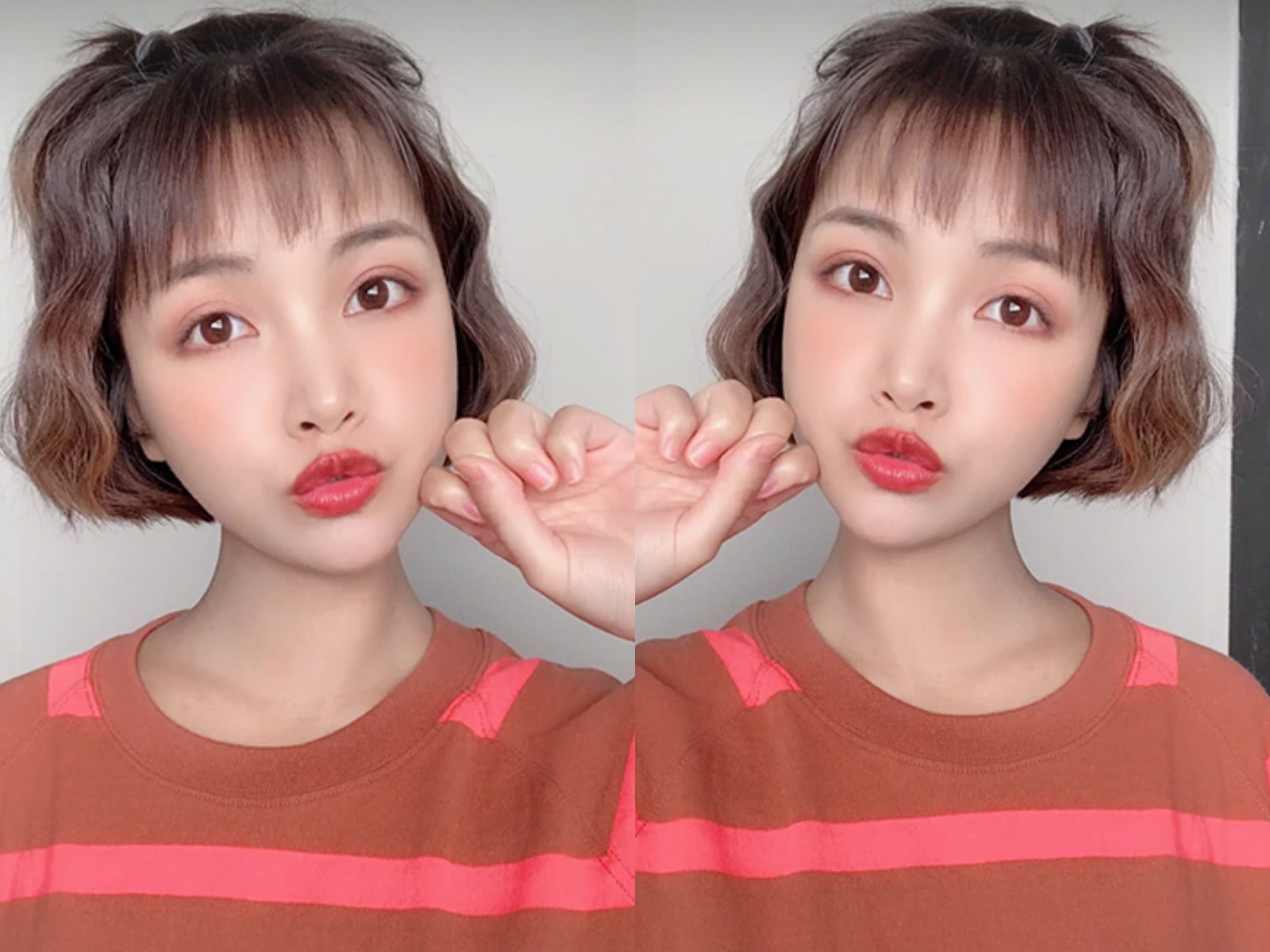 大脸短卷发怎么扎头发好看,短卷发戴帽子发型怎么扎好看