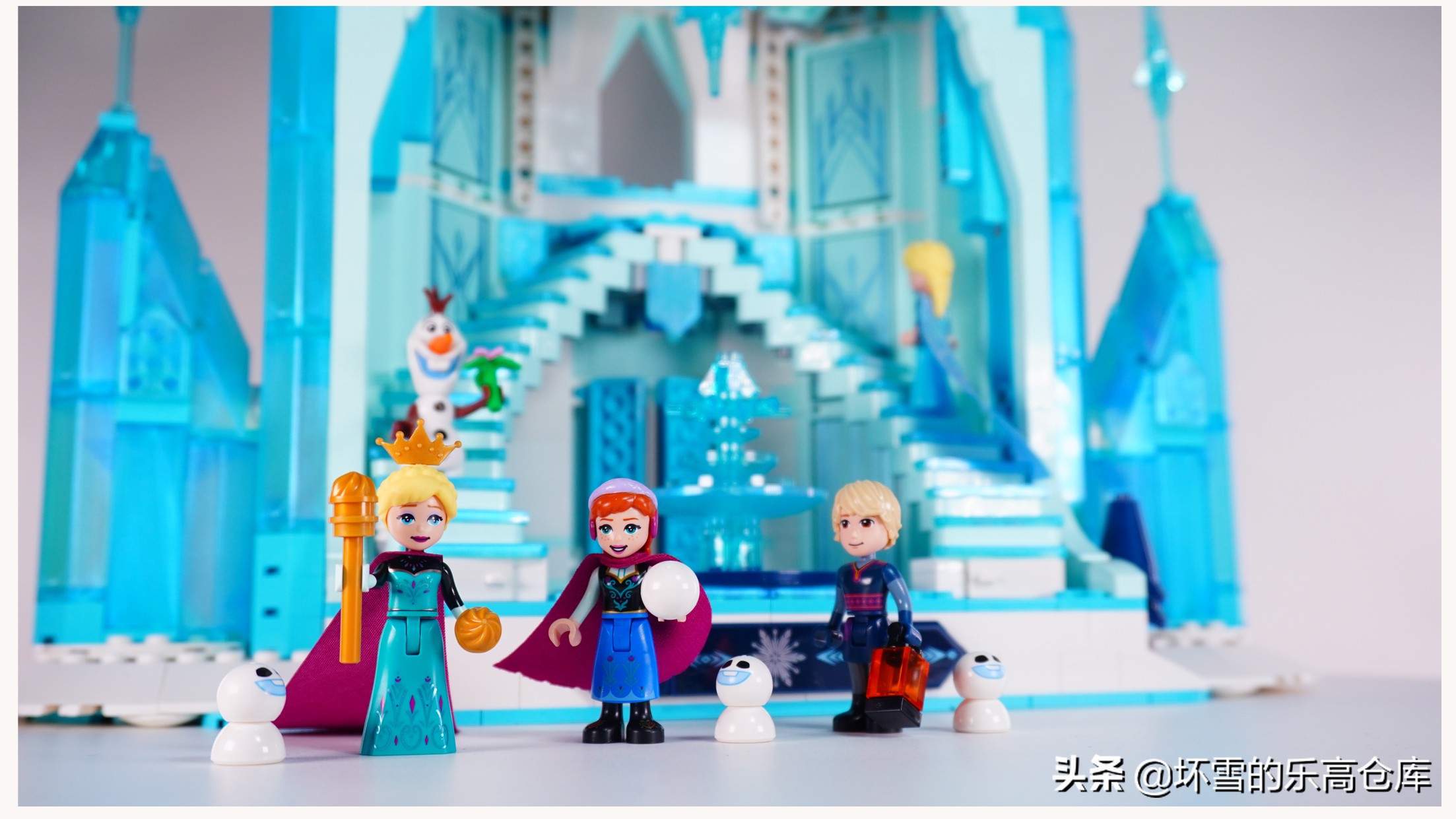 乐高迪士尼粉色城堡开箱,少女心乐高公主城堡