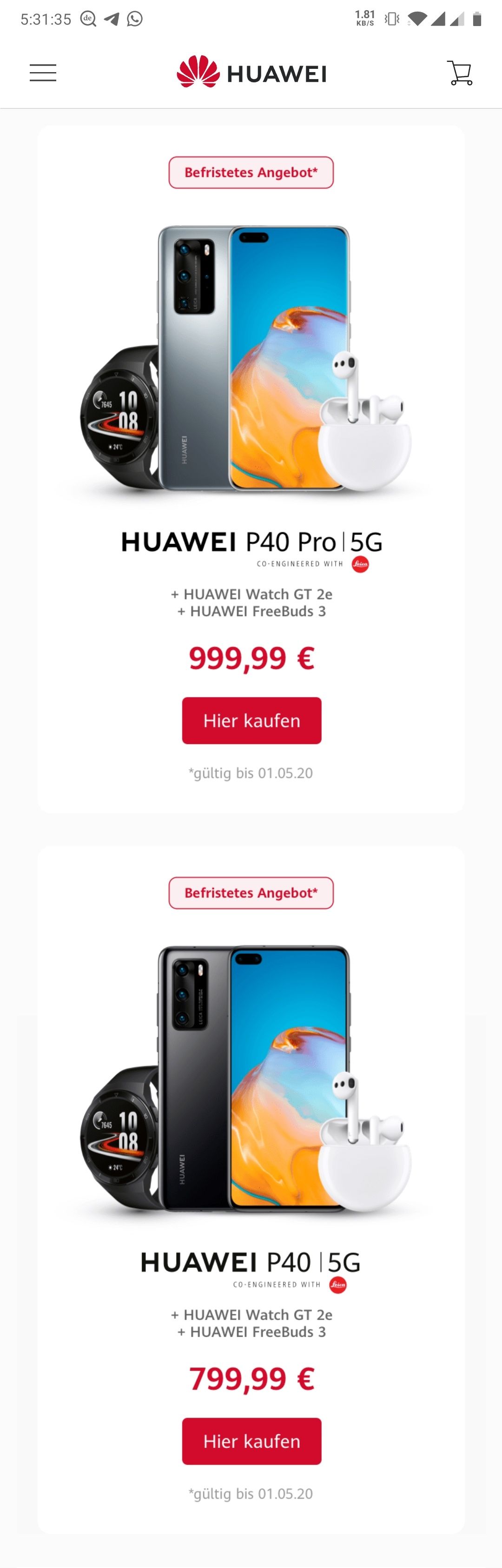 华为watchgt2pro与华为p40,p40欧洲