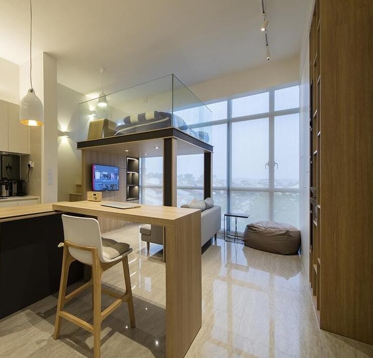 小户型墙板装修卧室,全屋木板上墙装修效果图