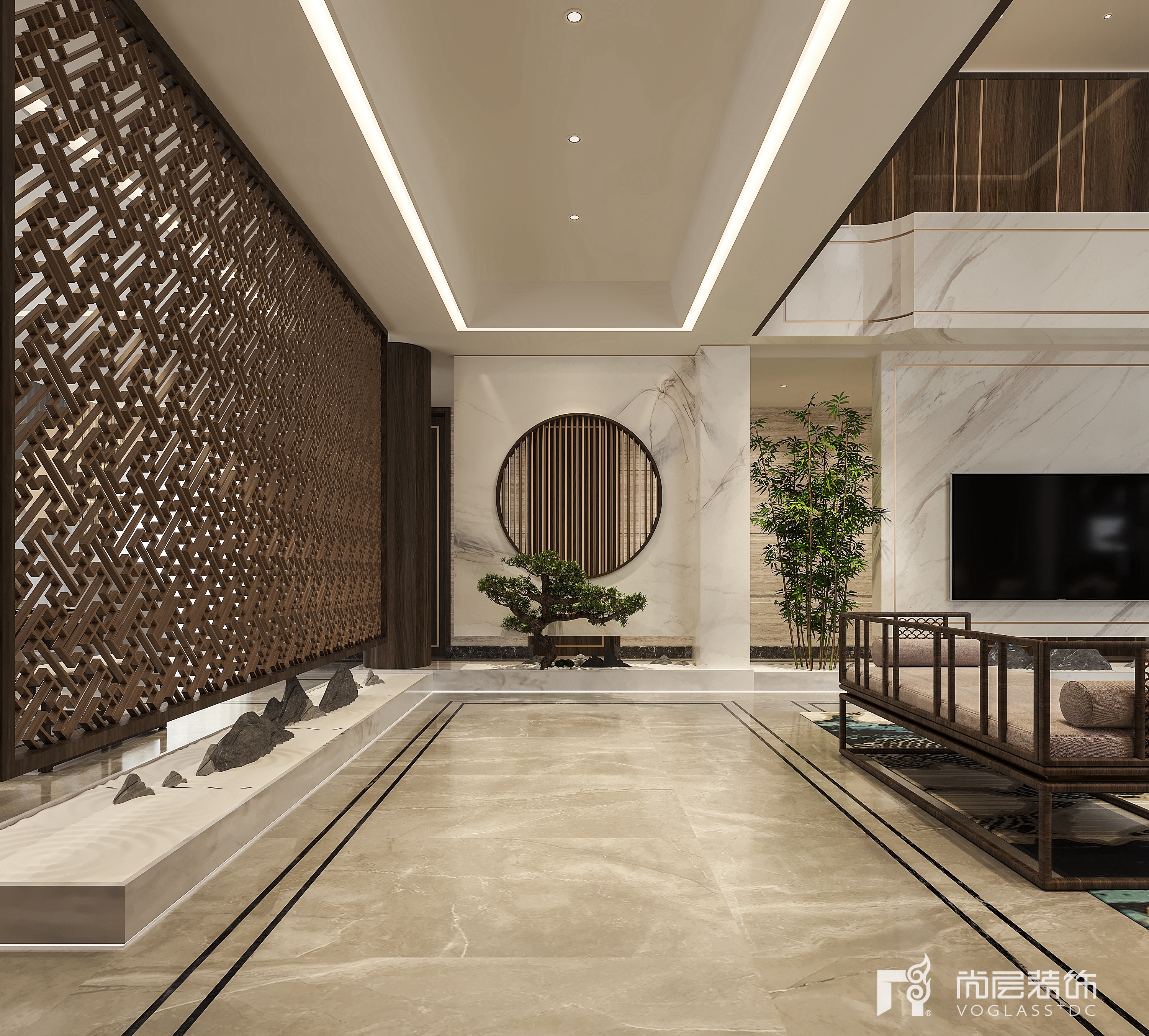 装修效果图-家装室内设计效果图｜溪隐府-新中式风格