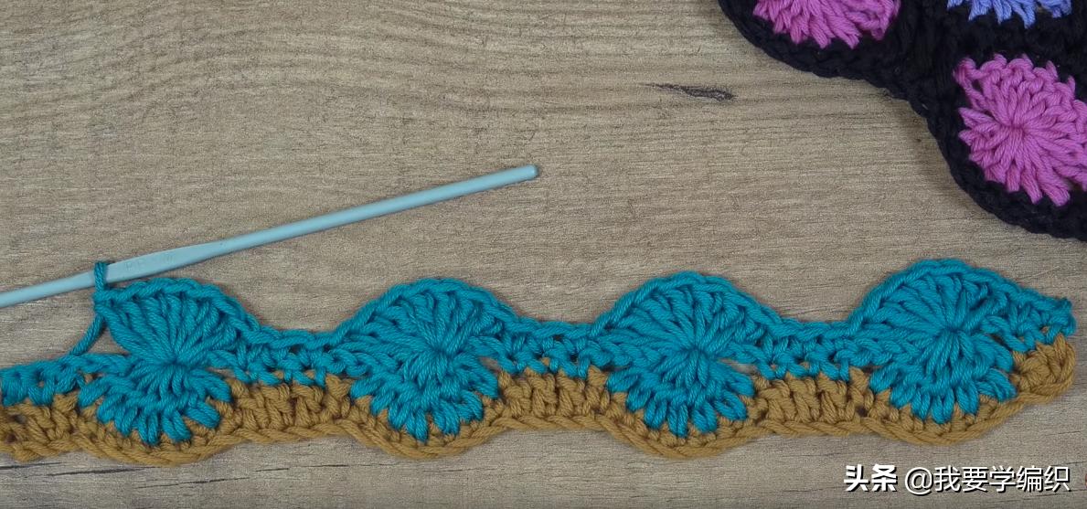 高雅钩针花朵100款图解,漂亮的钩针配色花样太美建议珍藏