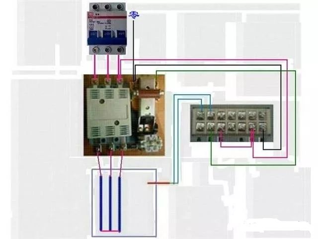 费控电表外置断路器接线图,脱扣断路器接线图带三相电表