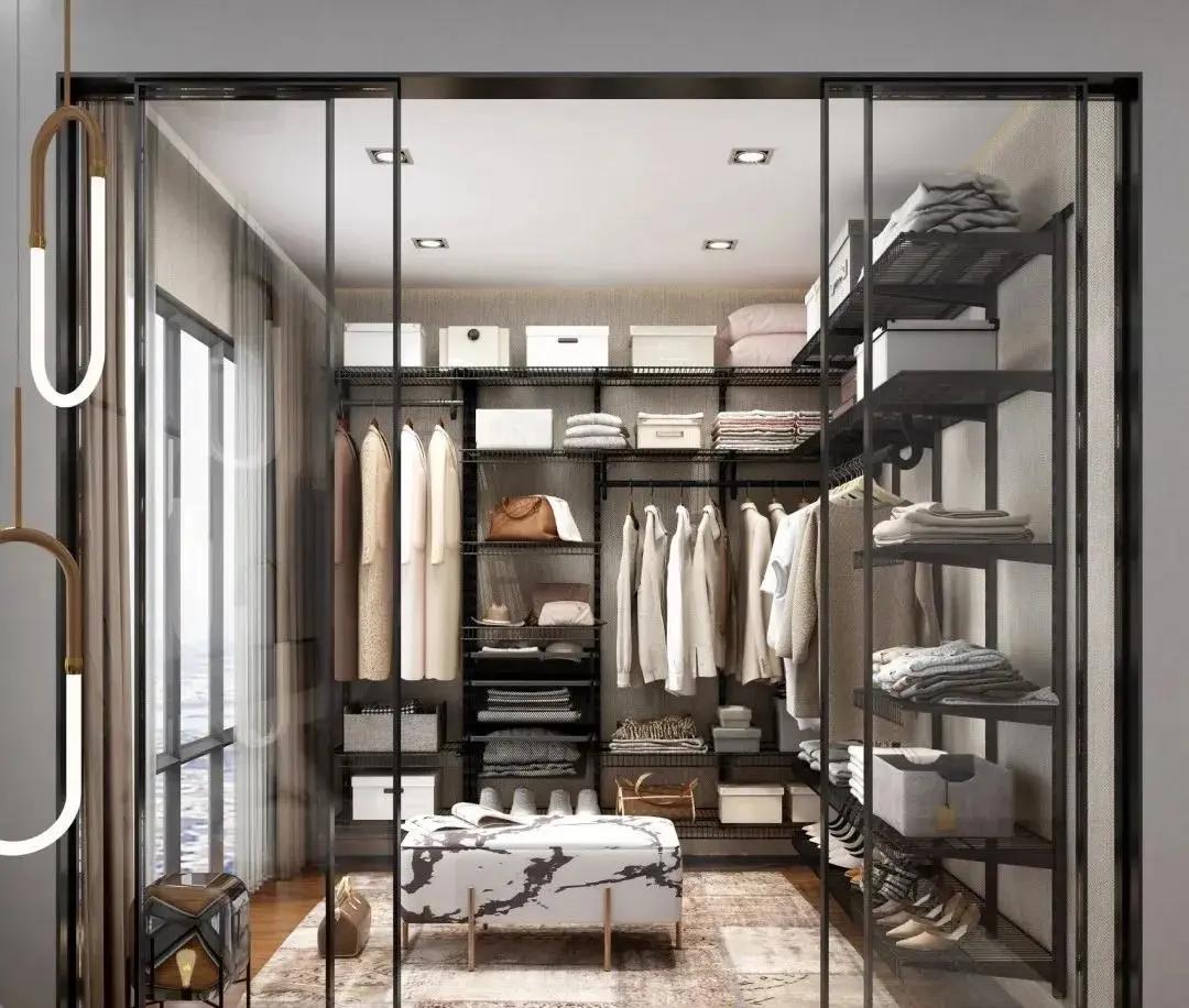 框架式衣柜节省空间灵活收纳,金属框架组合衣柜省钱技巧