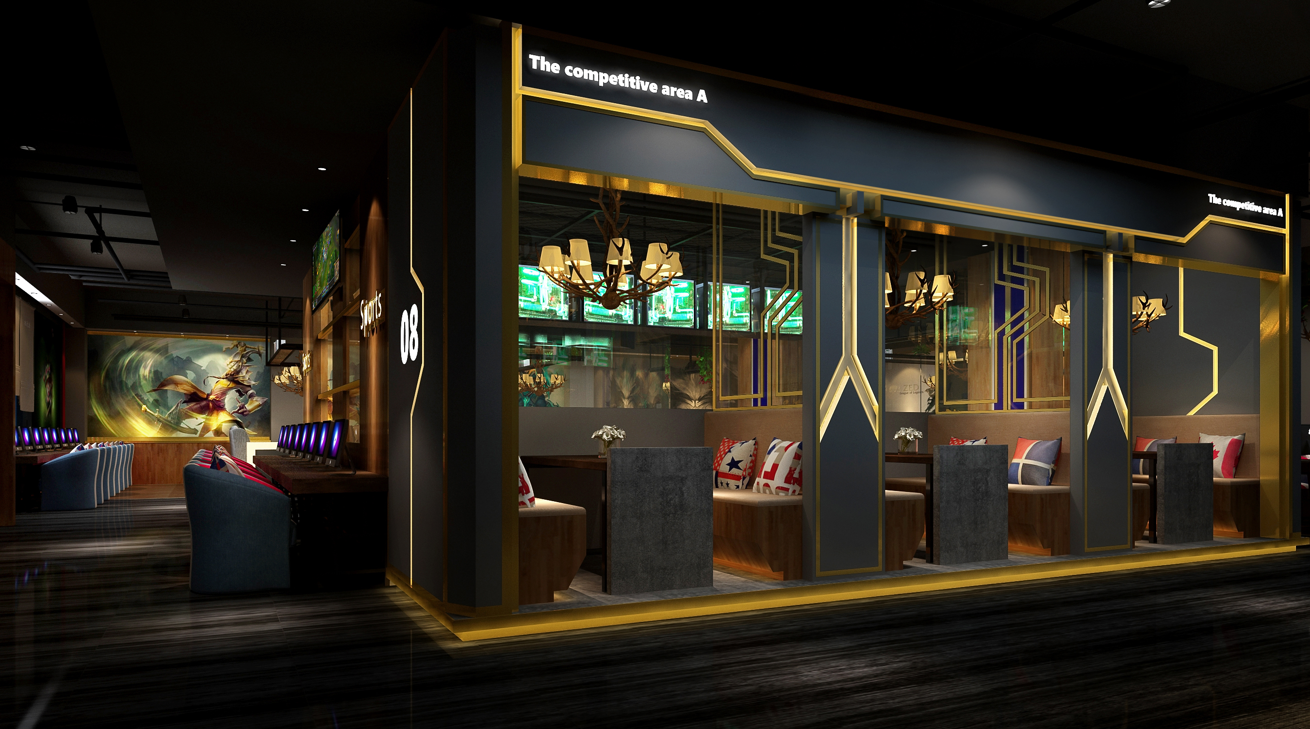 贵州网咖装修效果图,网咖装修大概多少钱