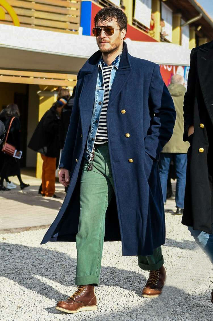 复古阔腿裤搭配靴子,复古文艺范下垂感超好的阔腿裤