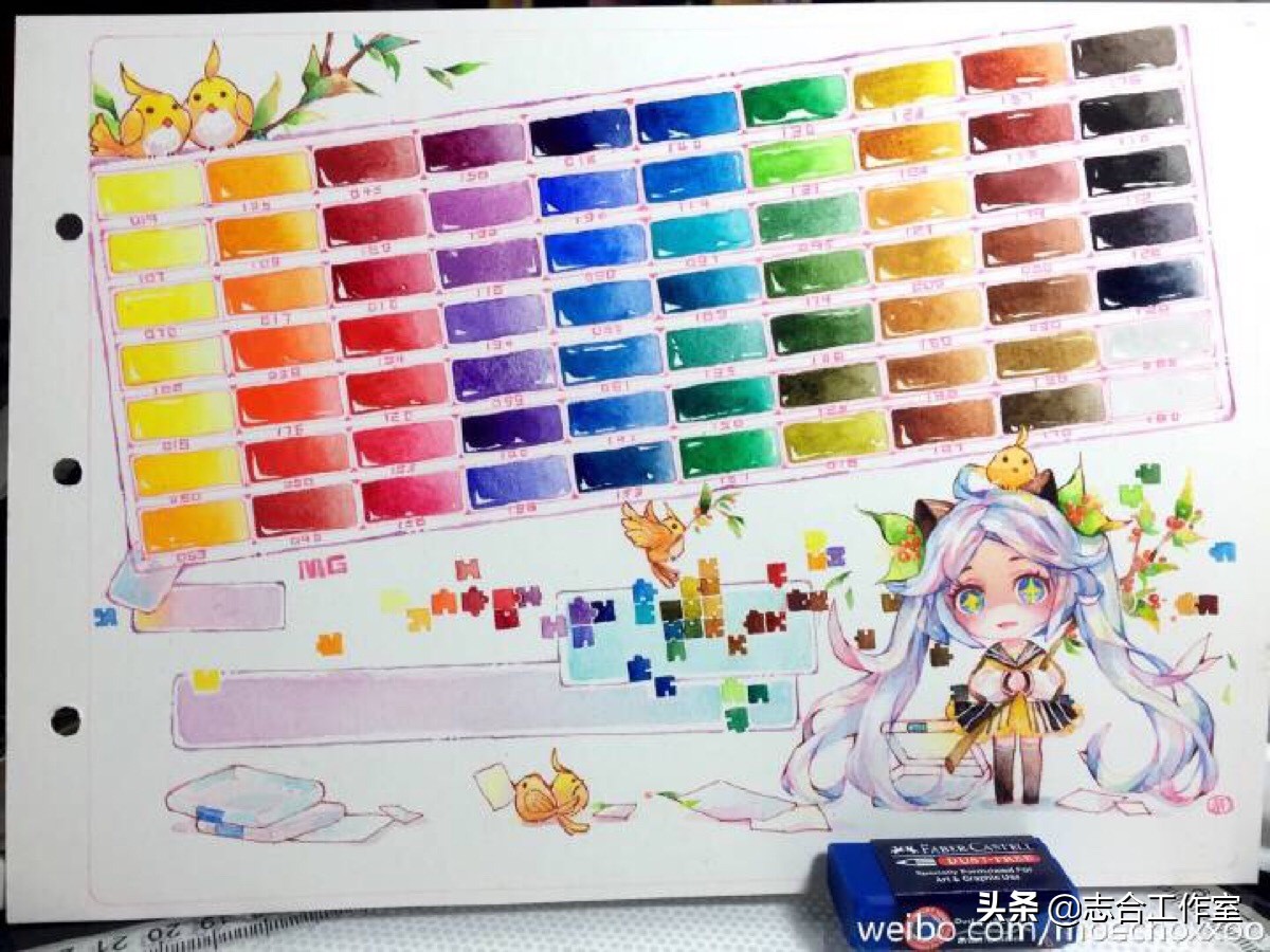 烧钱水粉画,水彩颜料省钱