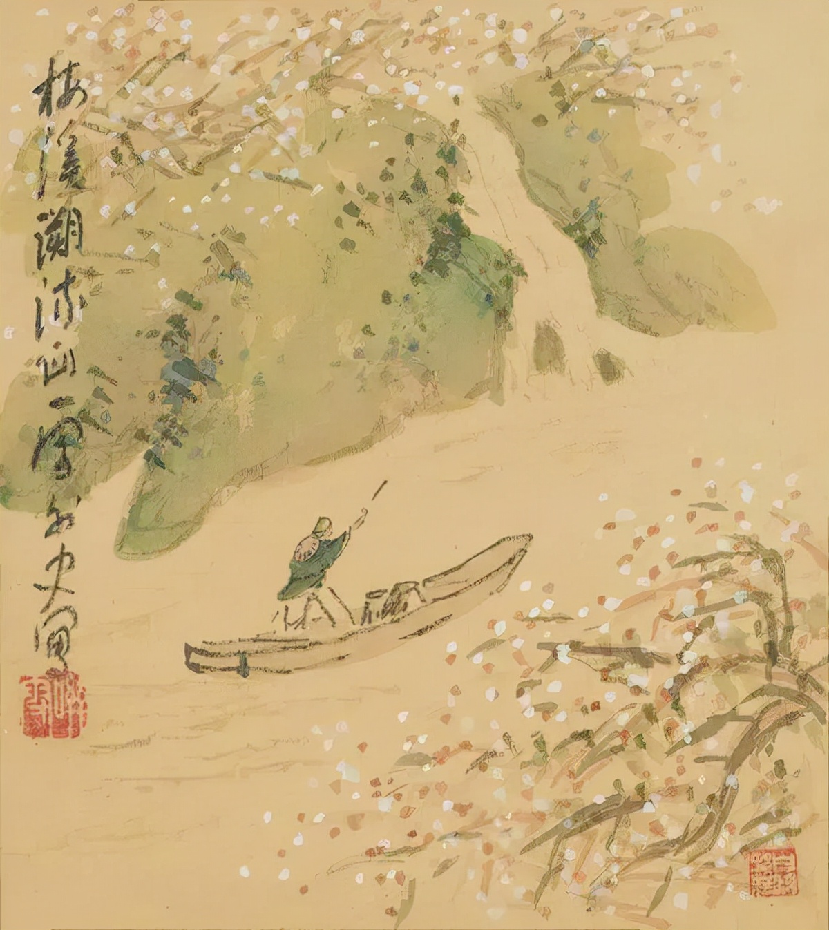 傅抱石和桥本关雪,桥本关雪这画值多少钱