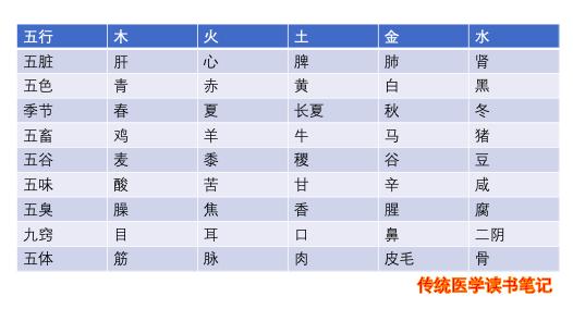 五色五味与五脏六腑的关系,五味和五色所对应的脏器