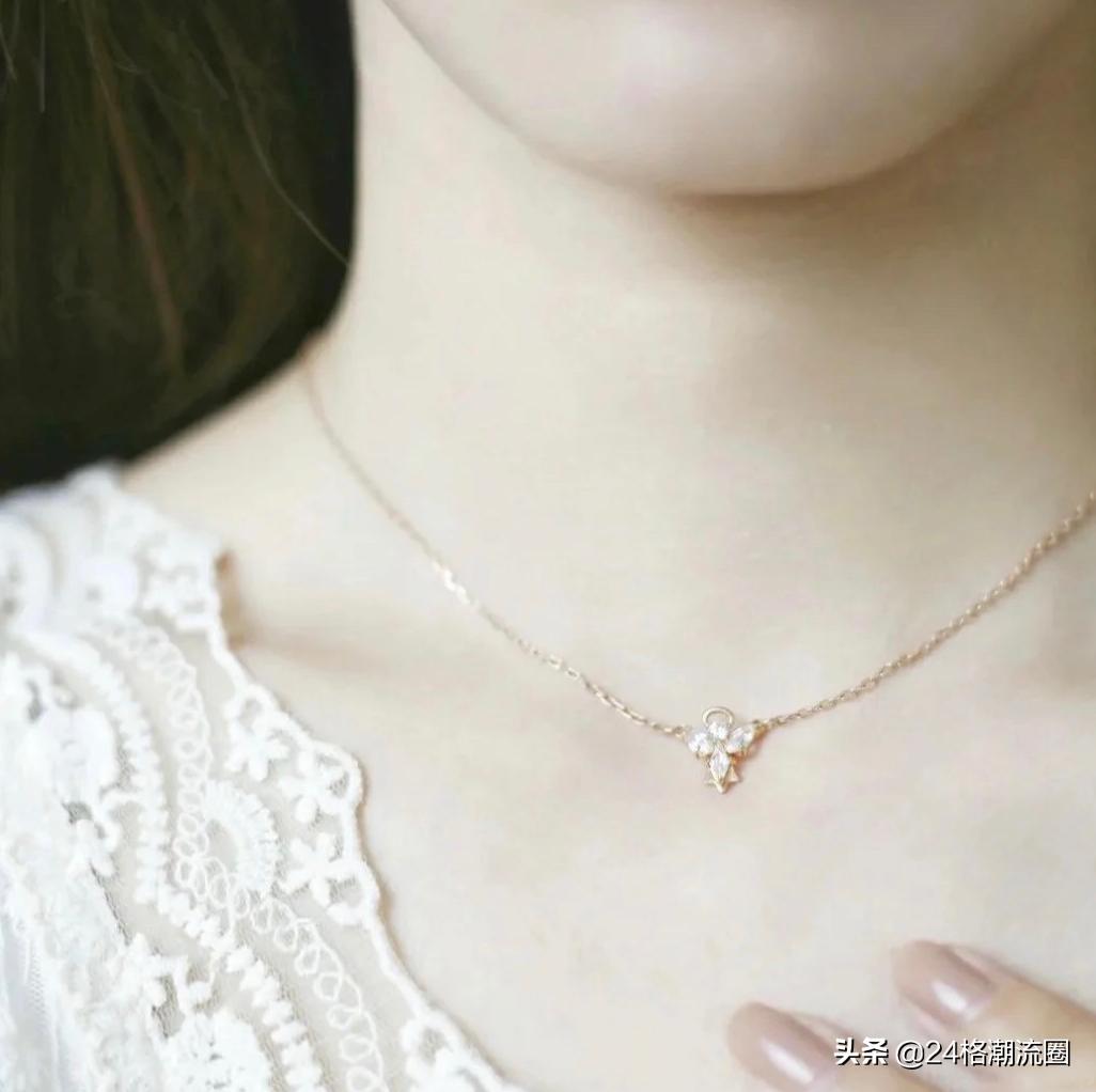 施华洛世奇梦幻蓝天鹅锁骨链,施华洛世奇stone项链测评