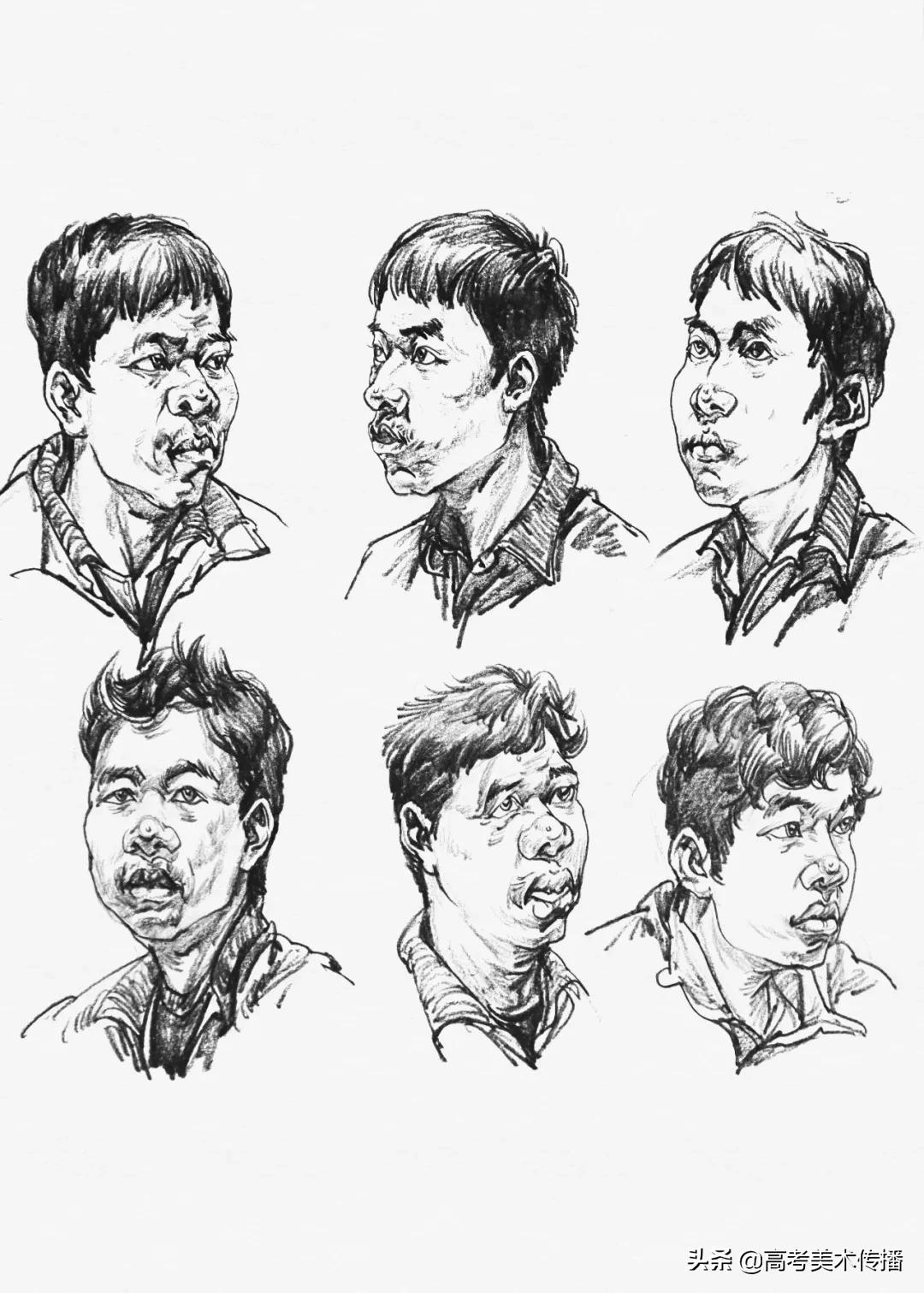 速写五官技法,速写五官的画法精讲