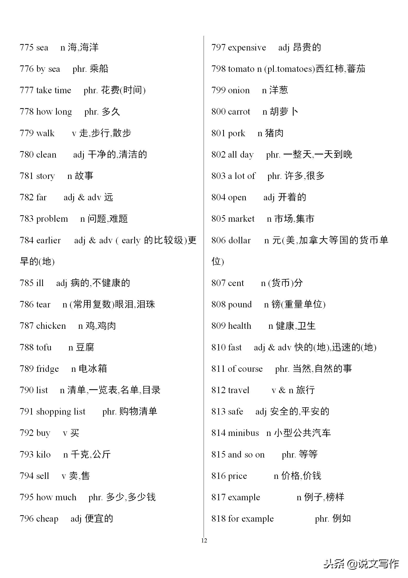 初三英语中考单词必备,中考英语人教版必备单词卡片