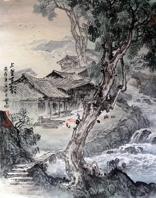曾刚国画山水技法4,曾刚雪景国画山水画图片