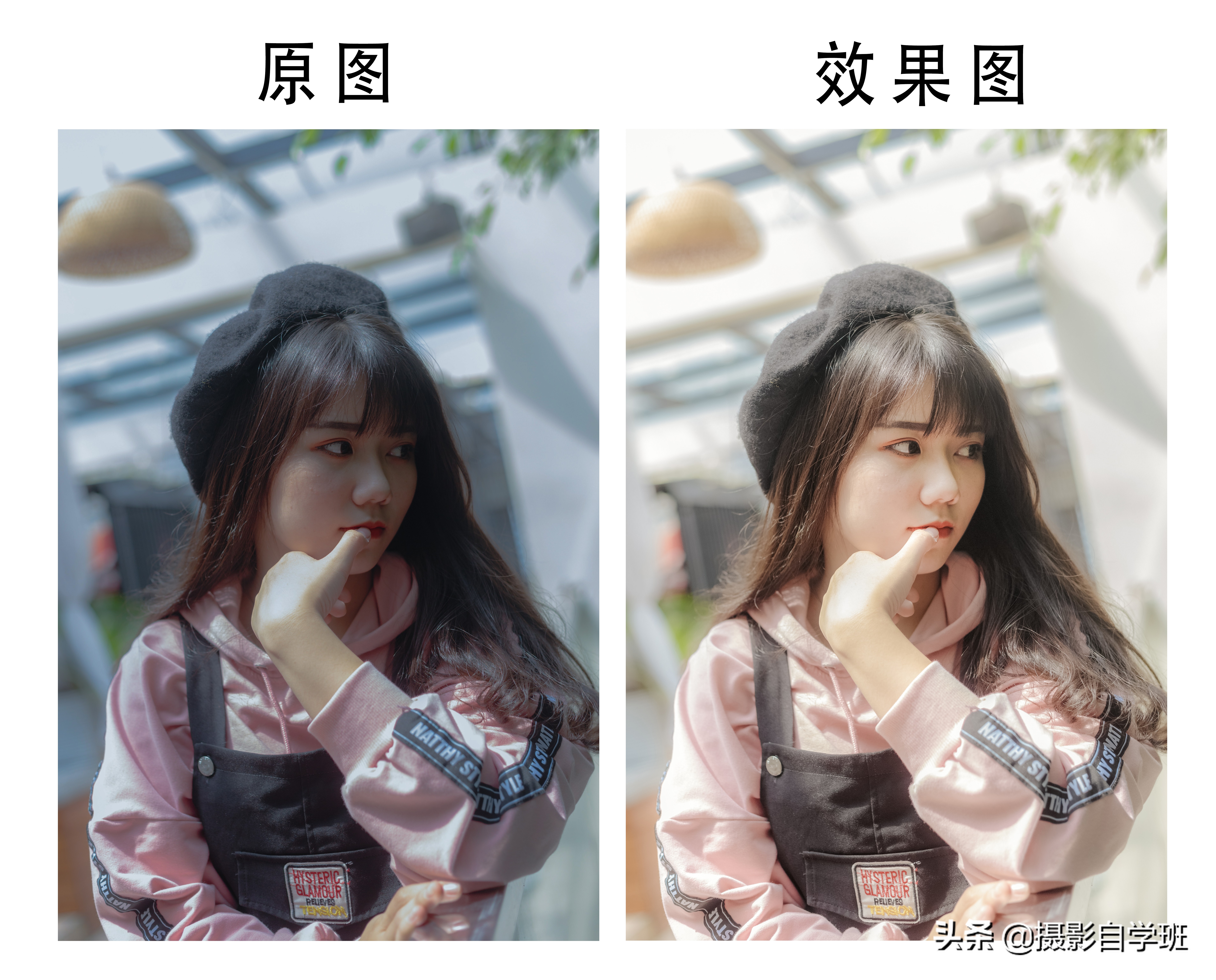 如何给夜晚的人像照片调色,人像摄影背景冷暖调色照片