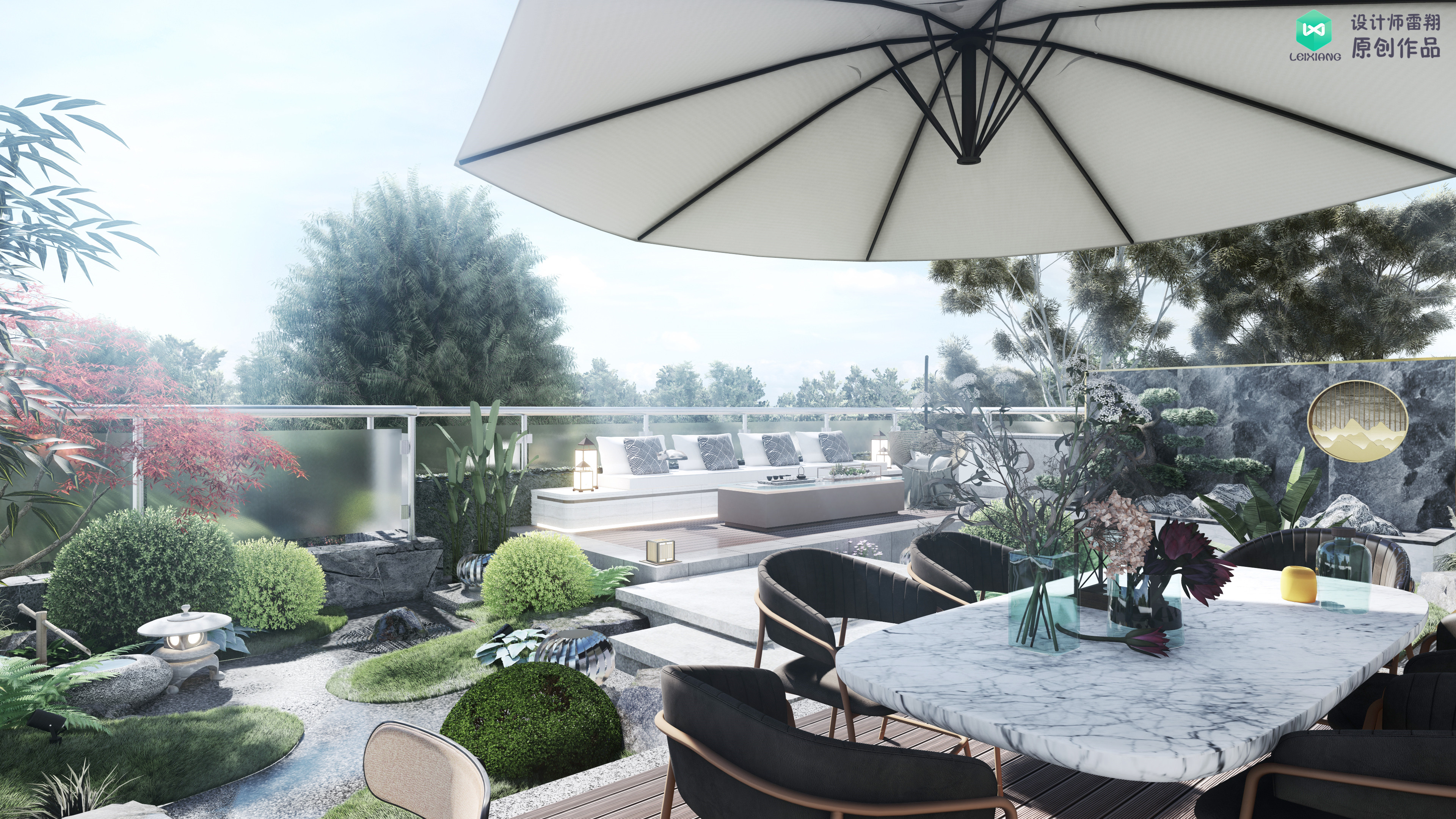 露台花园水泥地面如何铺装,水泥大露台如何改造好看