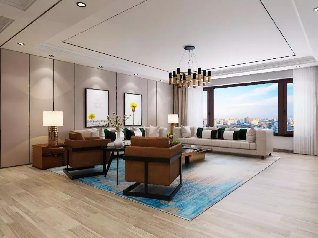 天山熙湖洋房装修美式风格,天山熙湖147平洋房中式装修