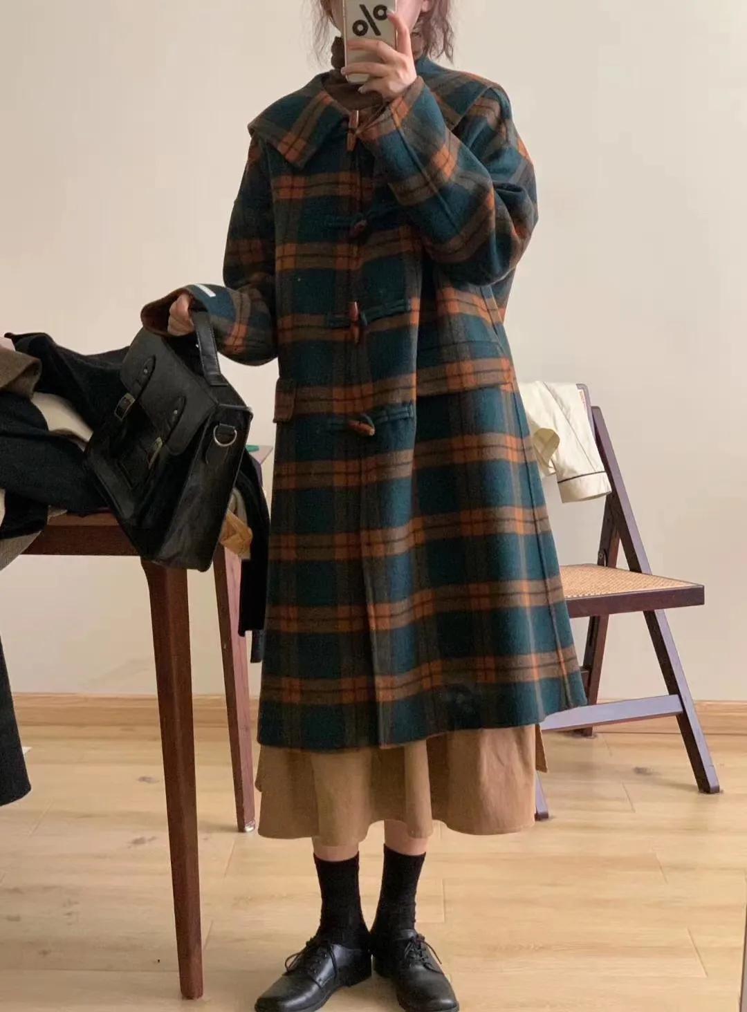 韩国小姐姐大衣穿搭,韩国小姐姐学院风大衣内搭