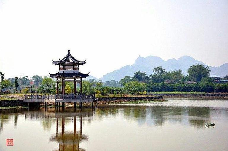 隐藏在英德一座微派风格的酒店—一幅灵动与纸上的古邑国画