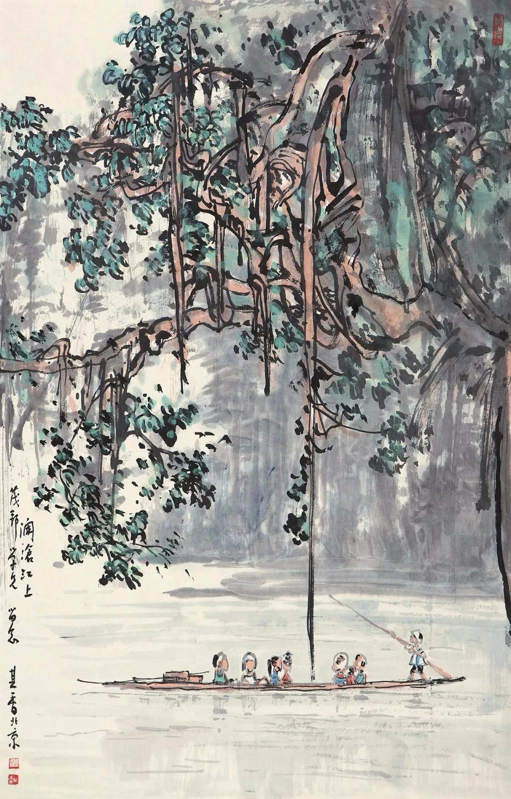 水墨画夜景欣赏,画夜景最好的中国画