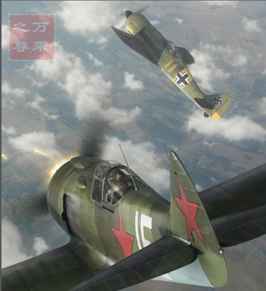 战场冤家，木制的拉-5战斗机和金属制的Fw190战斗机全方位对比