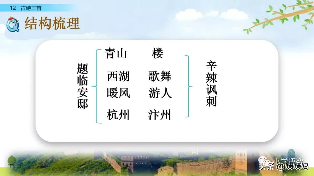 部编五年级上册语文21课古诗三首,五年级上册语文21古诗三首多音字