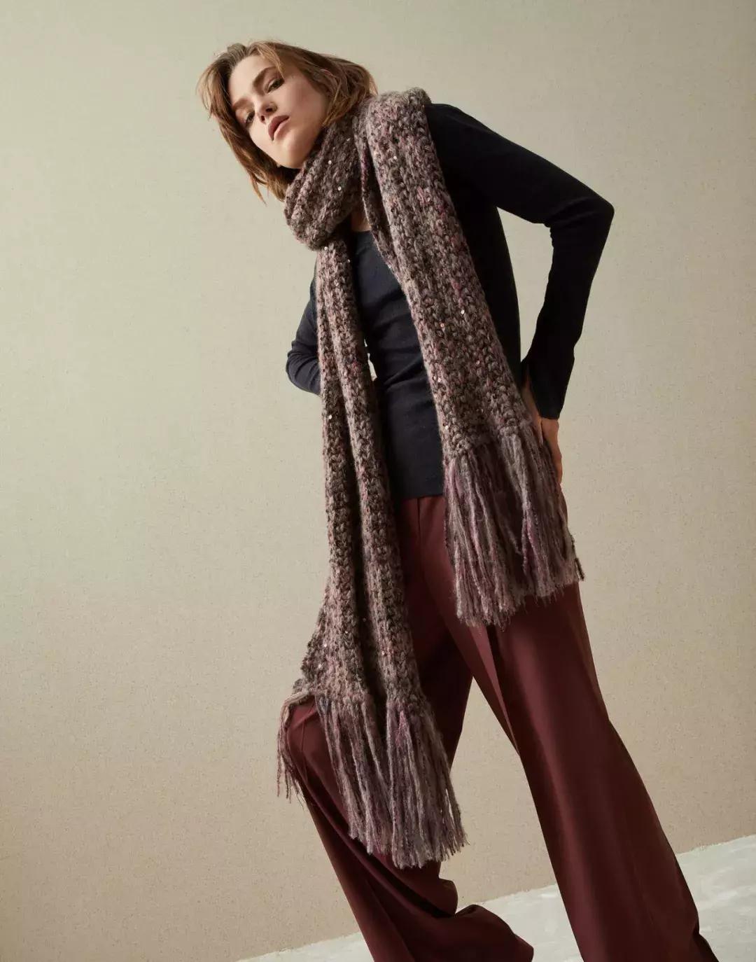 想要冬天穿出高级感,冬天围巾这样系简单又时尚好喜欢