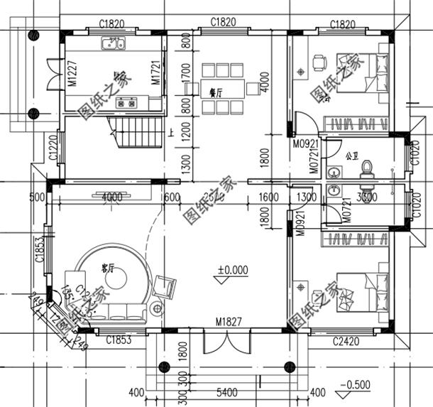 三间三层户型,三间三层不带罗马柱农村自建房