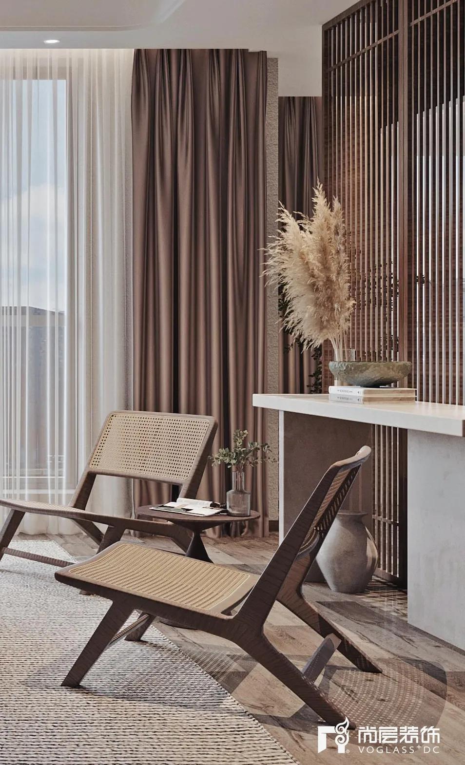 800平侘寂风装修设计案例,800平米禅意别墅