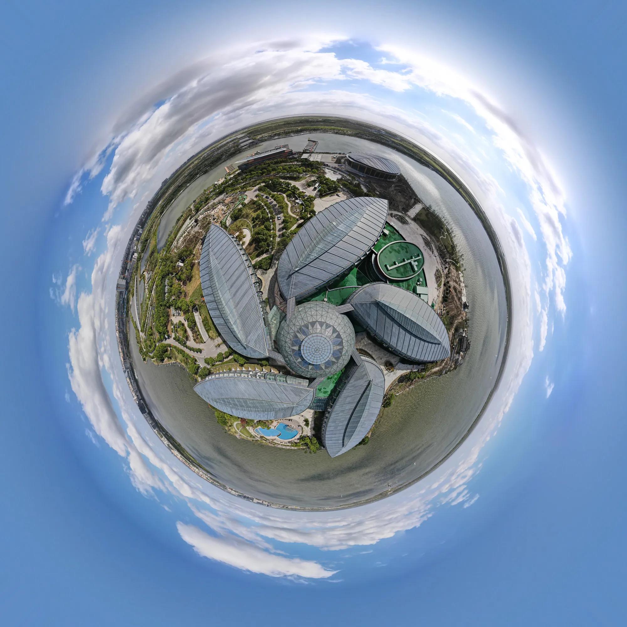 来一波惊艳的上海远郊标志性地标水晶全景图