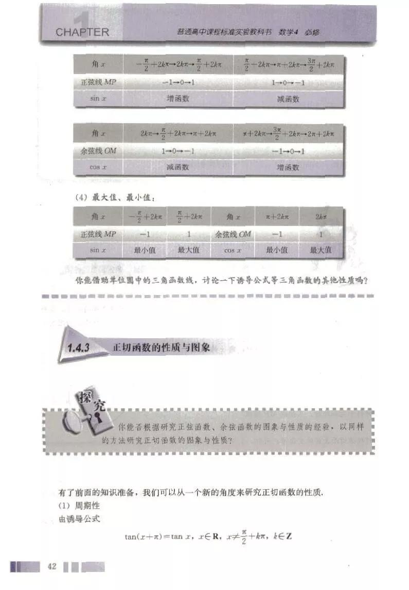 高中数学必修四人教b版电子版,高中数学必修四课本