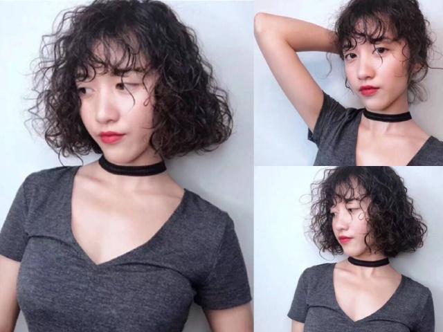 洋气复古风蛋卷头,圆脸女生适合的发型泰迪卷