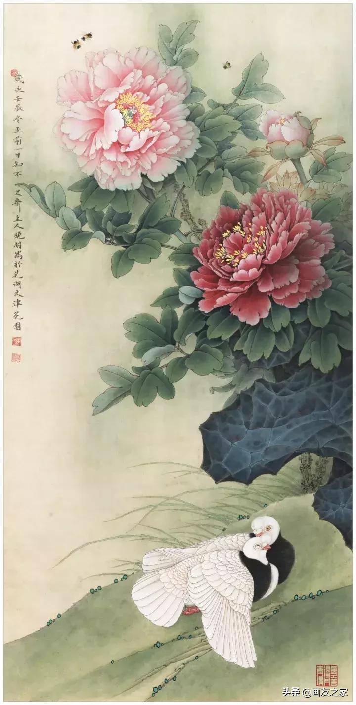 工笔画小青绿山水画法教程,国画工笔白雾画法