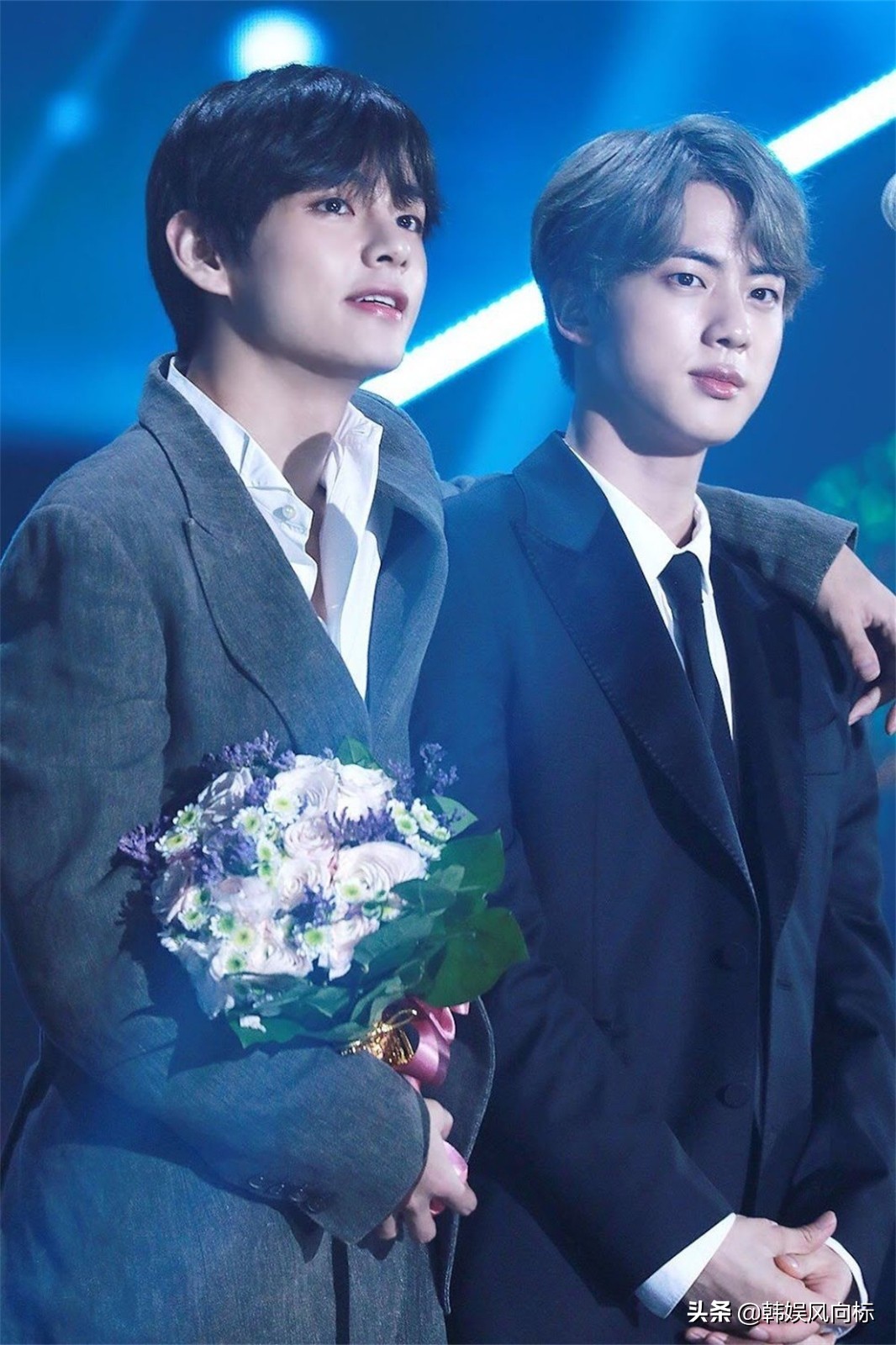 bts朴智旻和金泰亨,bts新歌采访金泰亨朴智旻握手