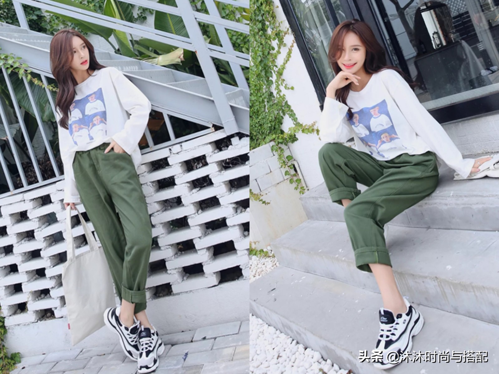 男士九分裤搭配衬衣配运动鞋,小白鞋加九分裤时髦百搭显气质