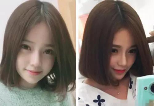 短发圆脸2022年最流行的发型中分,圆脸中分齐肩短发女生编发简单