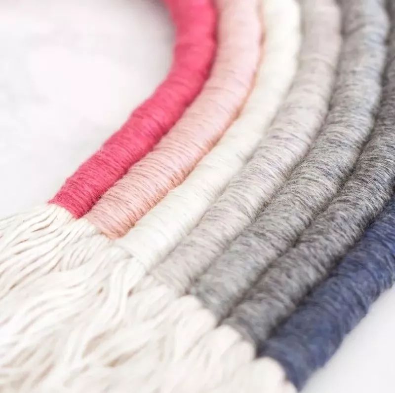 自制漂亮的挂毯,做彩虹云朵挂坠