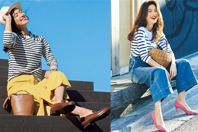 横条纹衫怎么搭配,横条纹衫适合什么女人穿