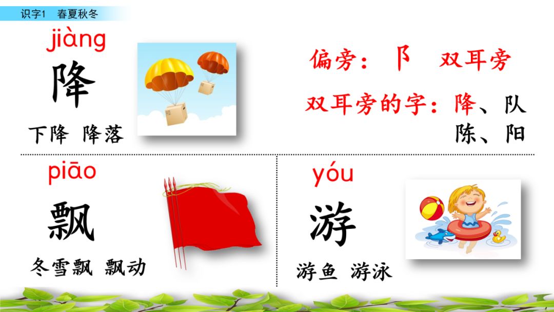 一年级语文下册春夏秋冬生字笔画,部编版一年级上册课文朗读完整版