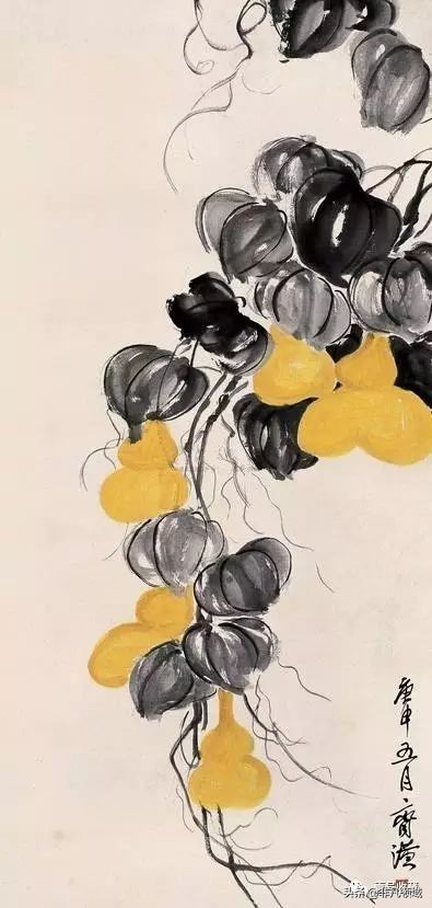齐白石葫芦作品,齐白石葫芦寓意