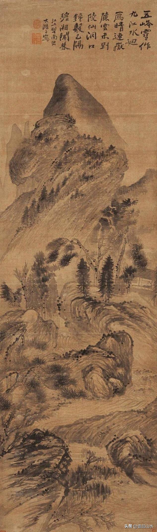 石涛山水画高清大全,石涛小写意山水画小品图片